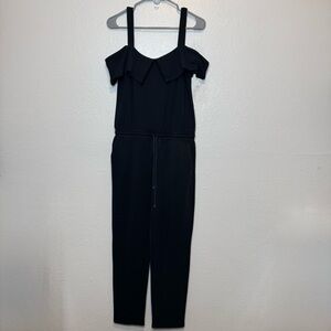 Paige Alisanne Jumpsuit Black Off The Shoulder Cold Shoulder Size Small